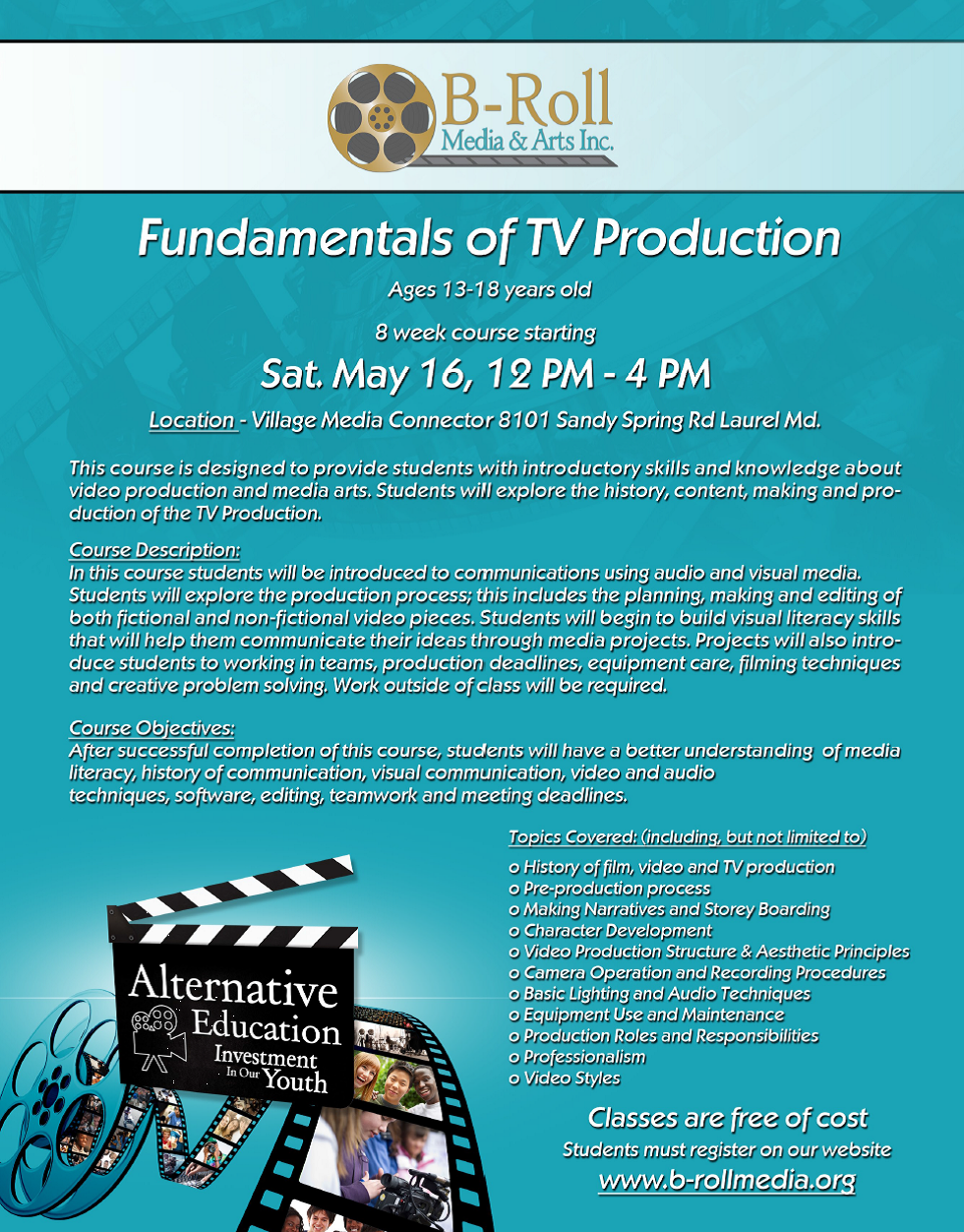 TV Production Classes for Teens!
